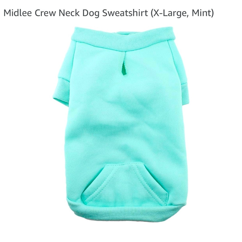 Midlee Mint Dog Sweatshirt XL NIP
